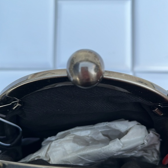 Ann Taylor Loft Evening Satin Black Beaded and Sequin bag - Picture 10 of 11